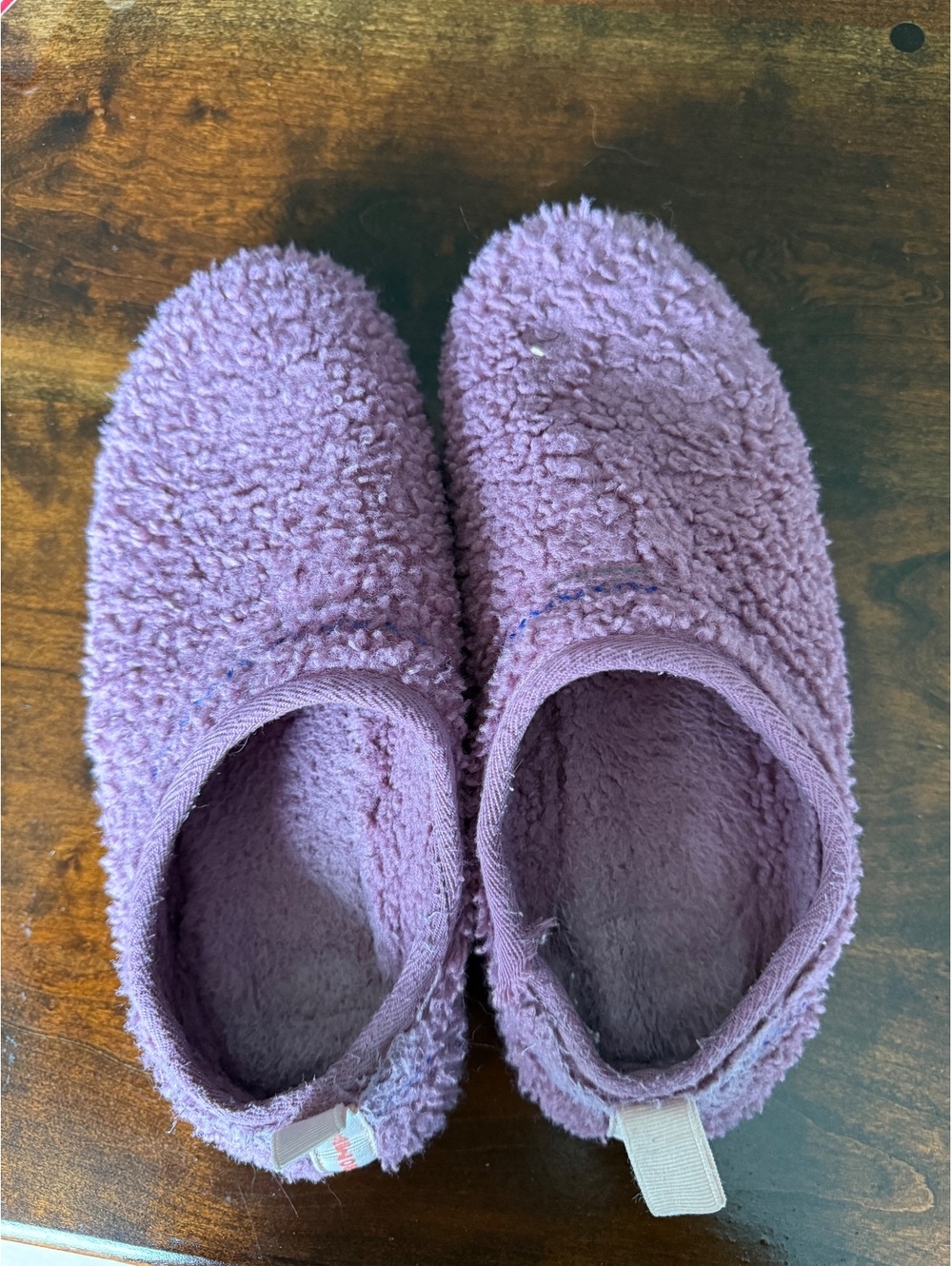 Bombas Women's Cozy Purple Fuzzy Slippers Size 9